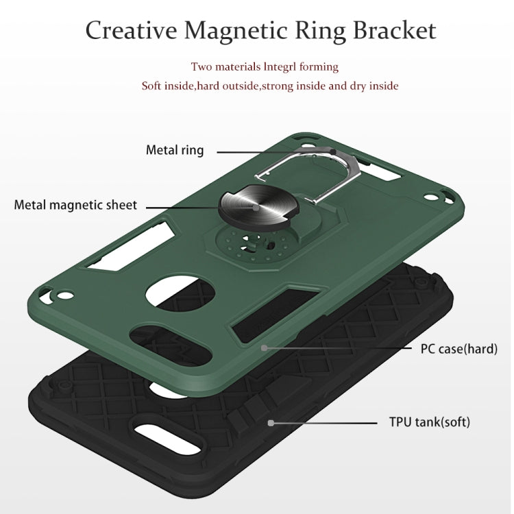 For OPPO Realme 2 2 in 1 Armour Series PC + TPU Protective Case with Ring Holder