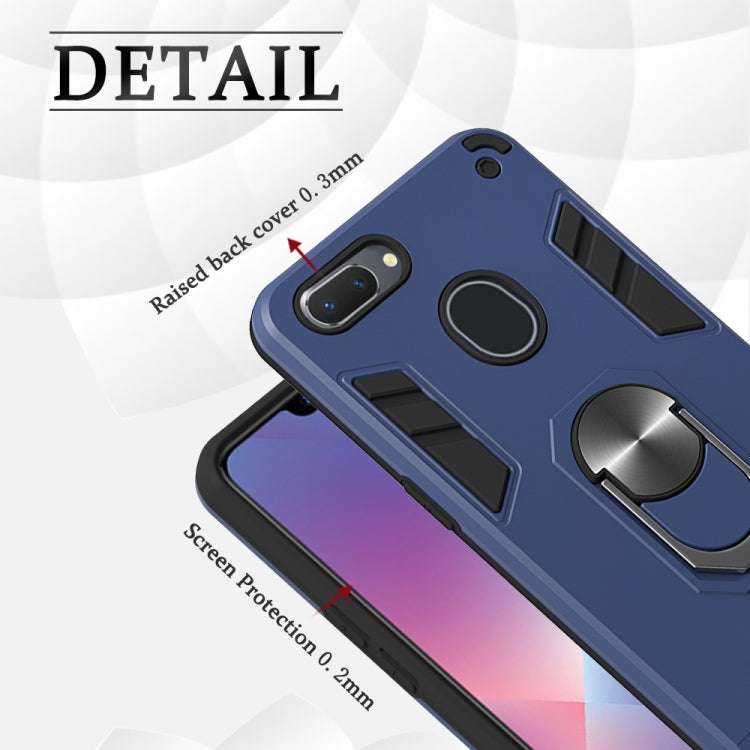 For OPPO Realme 2 2 in 1 Armour Series PC + TPU Protective Case with Ring Holder