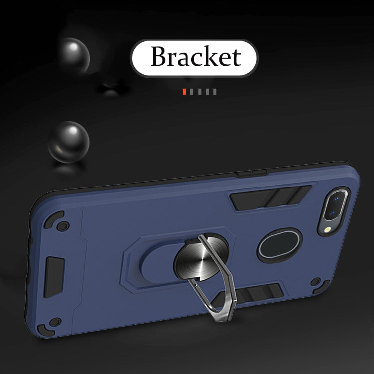 For OPPO Realme 2 2 in 1 Armour Series PC + TPU Protective Case with Ring Holder