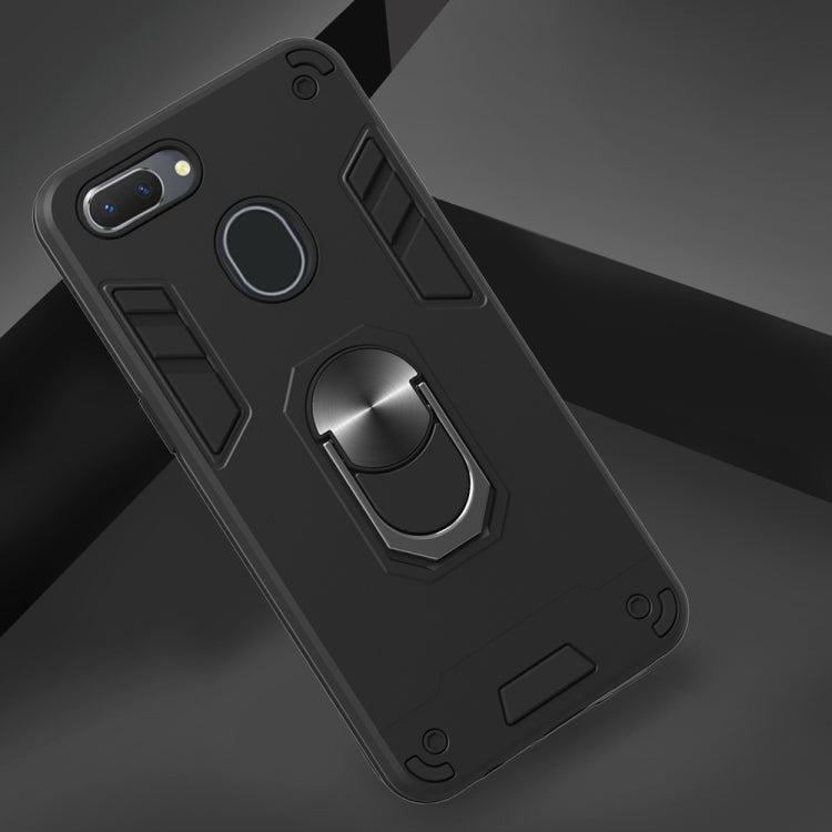 For OPPO Realme 2 2 in 1 Armour Series PC + TPU Protective Case with Ring Holder