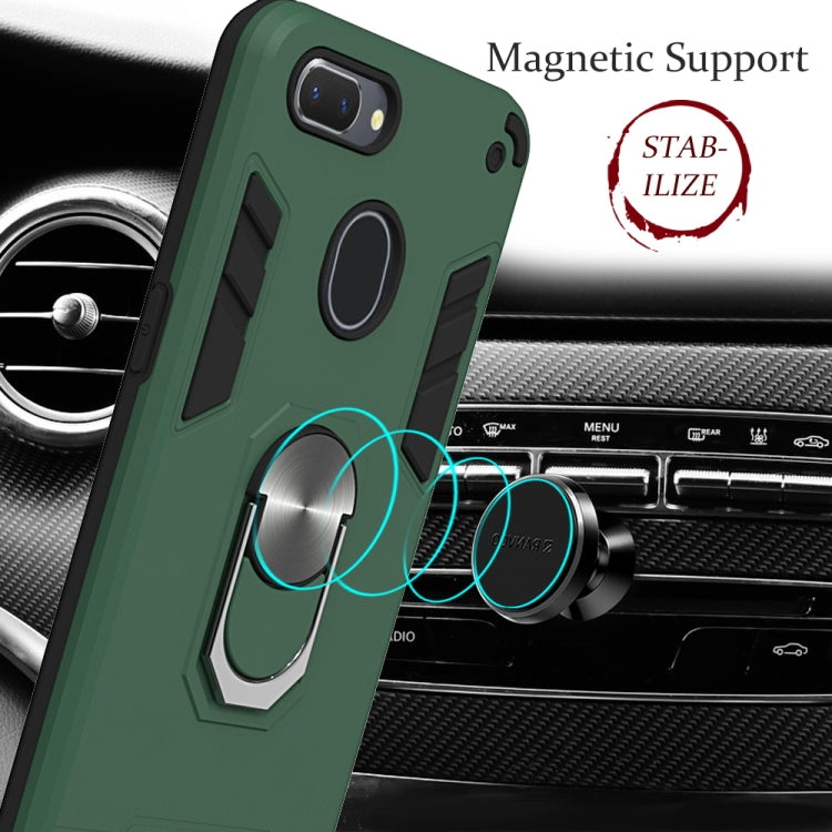 For OPPO Realme 2 2 in 1 Armour Series PC + TPU Protective Case with Ring Holder