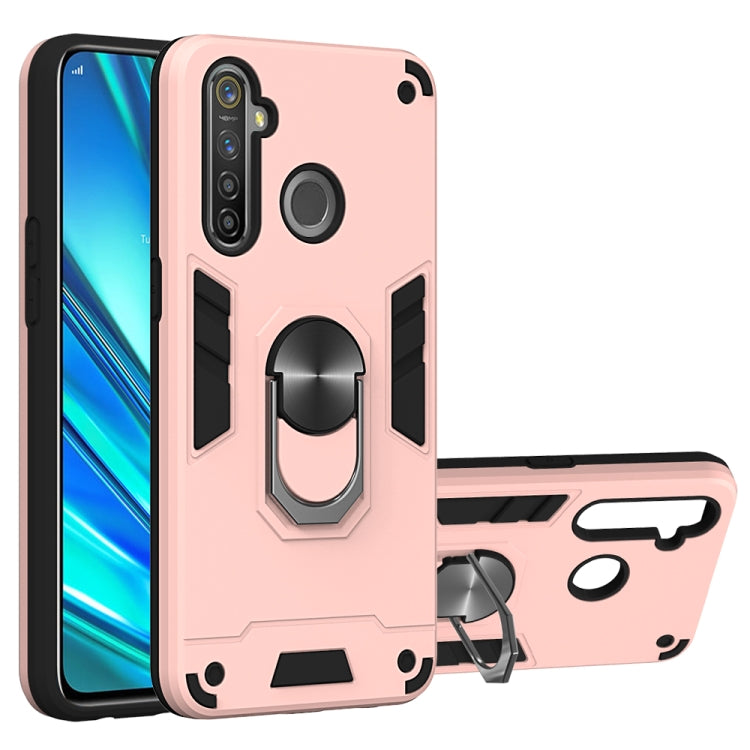 For OPPO Realme 5 Pro 2 in 1 Armour Series PC + TPU Protective Case with Ring Holder
