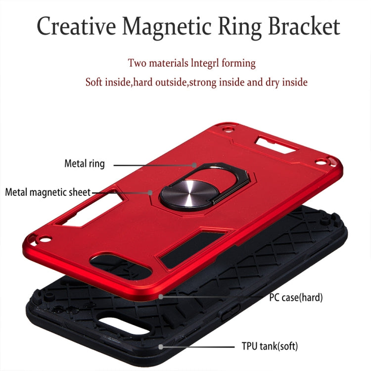 For OPPO A3s & A5 & Realme C1 2 in 1 Armour Series PC + TPU Protective Case with Ring Holder