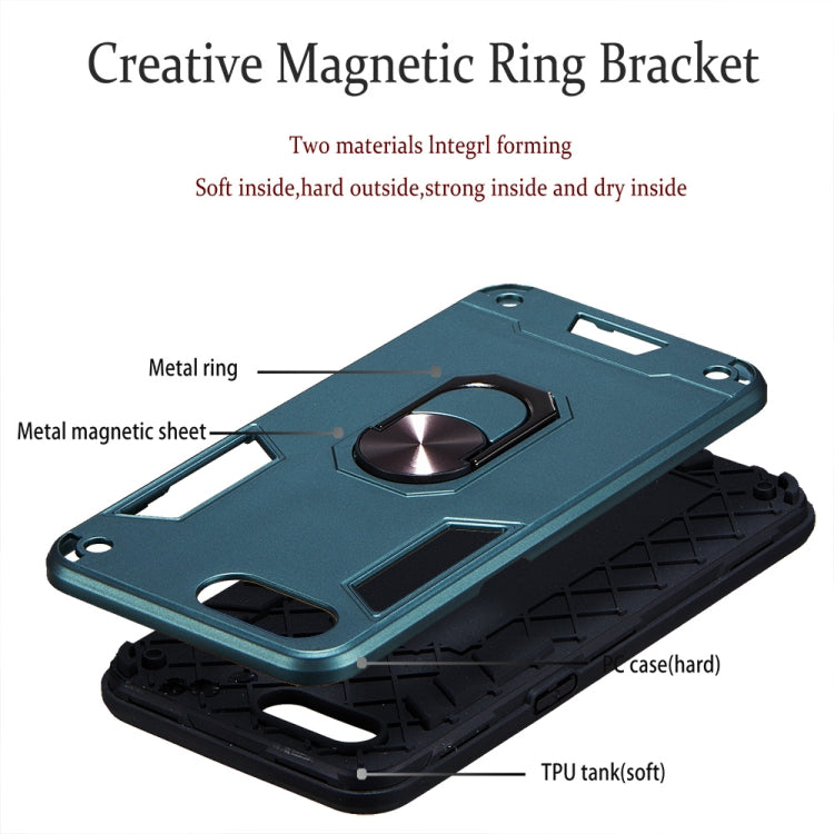 For OPPO A3s & A5 & Realme C1 2 in 1 Armour Series PC + TPU Protective Case with Ring Holder