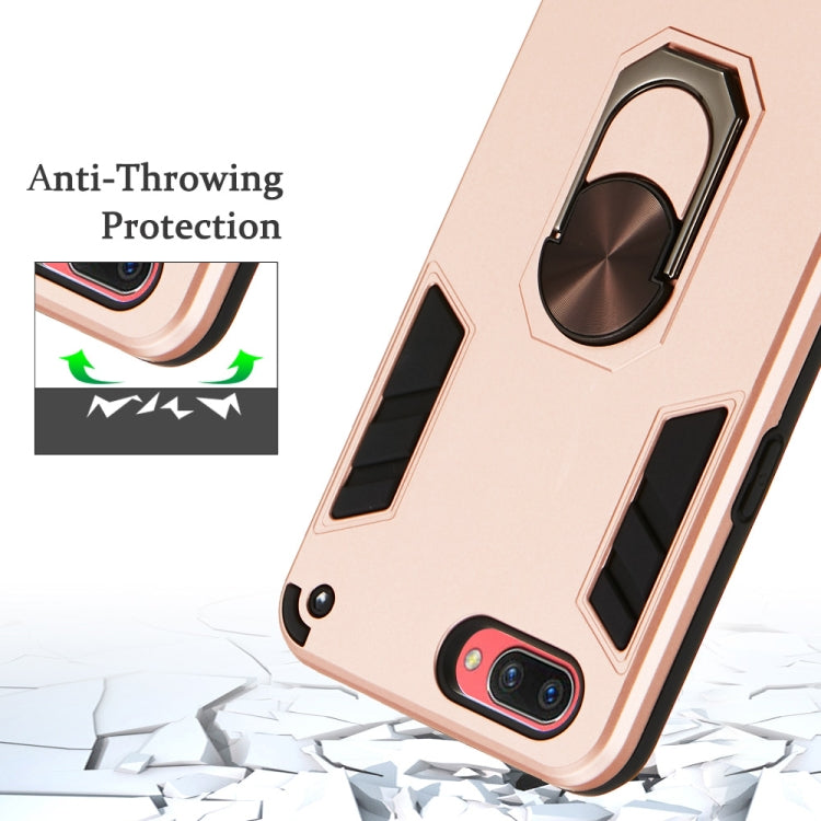 For OPPO A3s & A5 & Realme C1 2 in 1 Armour Series PC + TPU Protective Case with Ring Holder