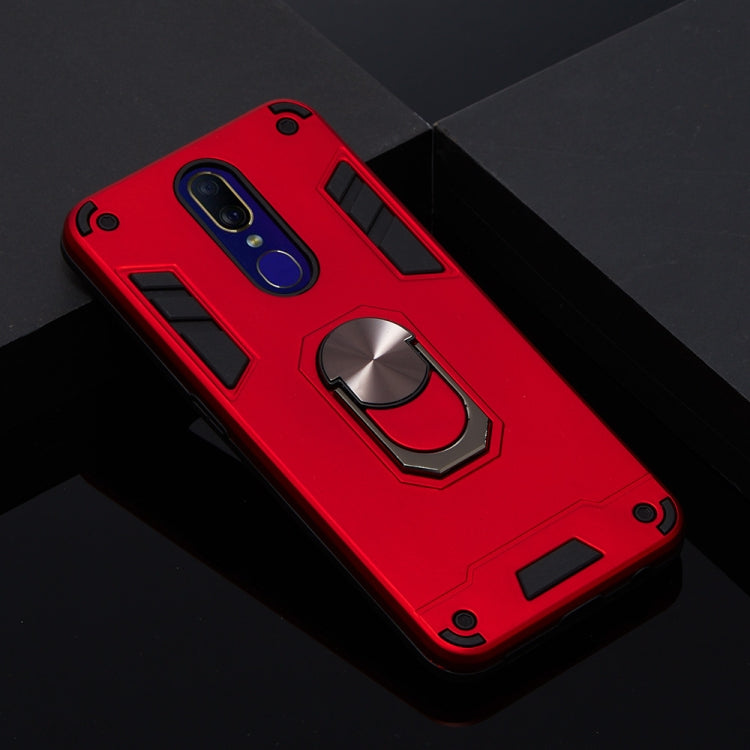 For OPPO F11 & A9 2 in 1 Armour Series PC + TPU Protective Case with Ring Holder