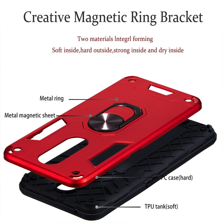 For OPPO F11 & A9 2 in 1 Armour Series PC + TPU Protective Case with Ring Holder