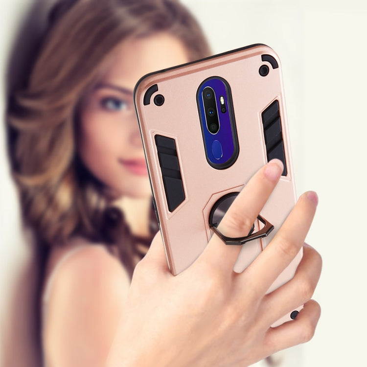 For OPPO F11 & A9 2 in 1 Armour Series PC + TPU Protective Case with Ring Holder