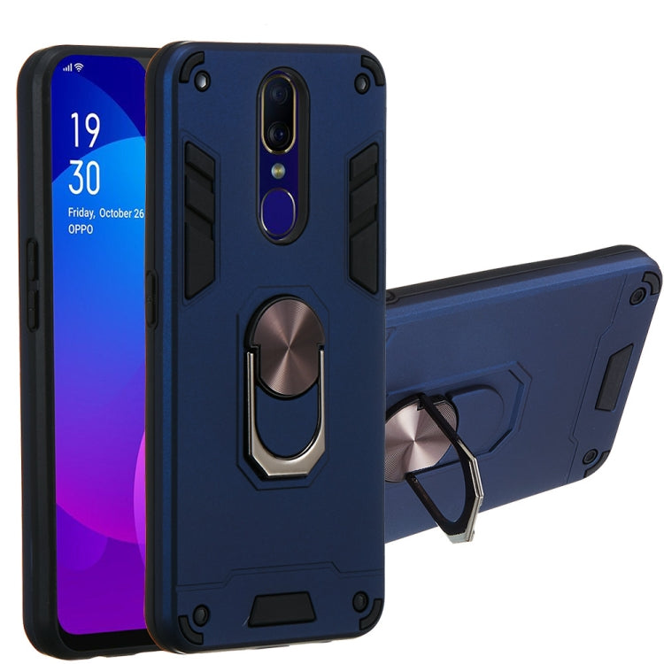 For OPPO F11 & A9 2 in 1 Armour Series PC + TPU Protective Case with Ring Holder