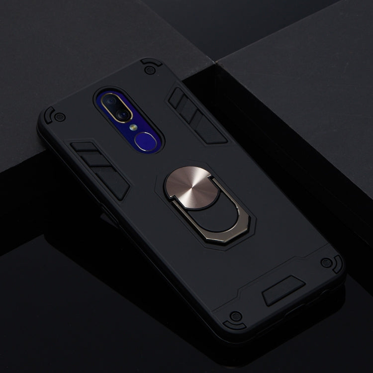 For OPPO F11 & A9 2 in 1 Armour Series PC + TPU Protective Case with Ring Holder