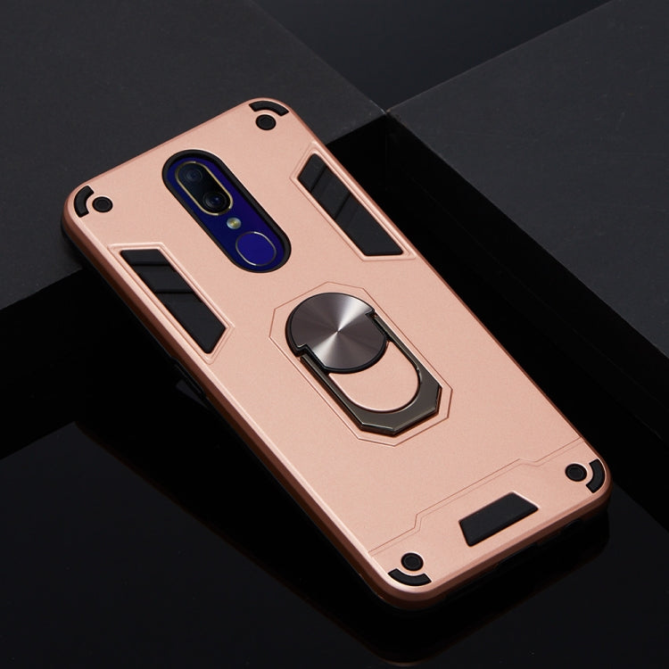 For OPPO F11 & A9 2 in 1 Armour Series PC + TPU Protective Case with Ring Holder