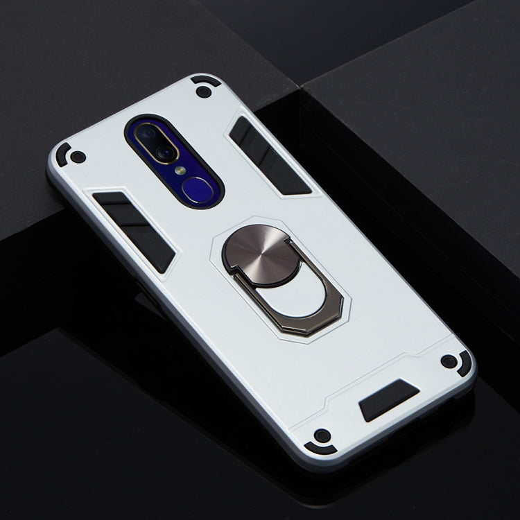 For OPPO F11 & A9 2 in 1 Armour Series PC + TPU Protective Case with Ring Holder