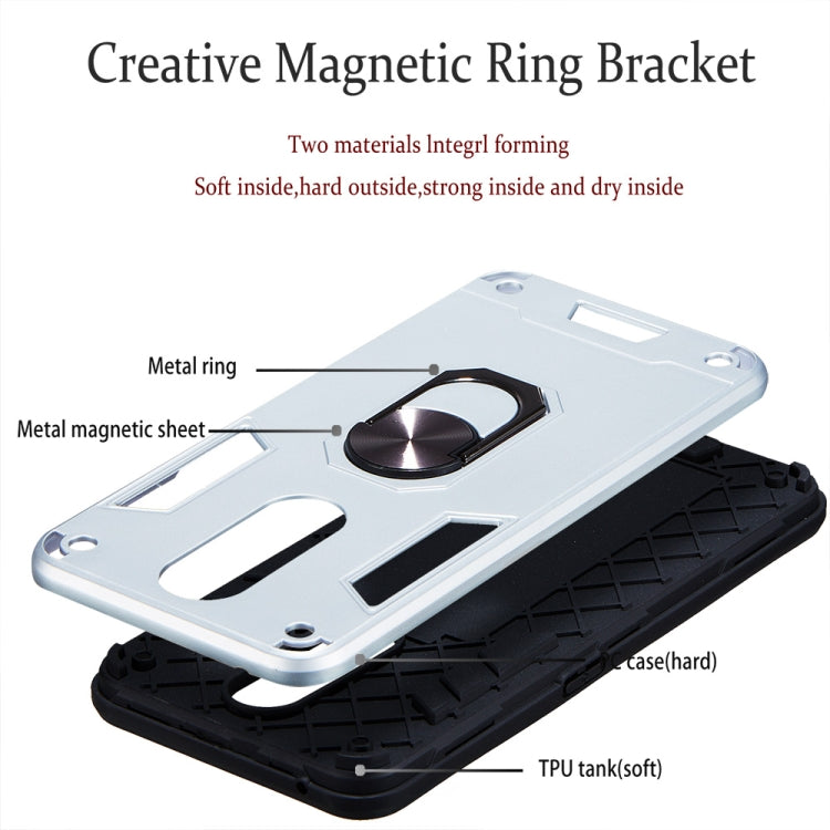 For OPPO F11 & A9 2 in 1 Armour Series PC + TPU Protective Case with Ring Holder