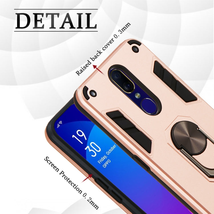 For OPPO F11 & A9 2 in 1 Armour Series PC + TPU Protective Case with Ring Holder