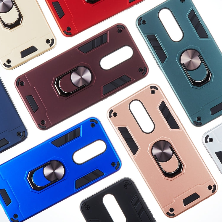 For OPPO F11 & A9 2 in 1 Armour Series PC + TPU Protective Case with Ring Holder