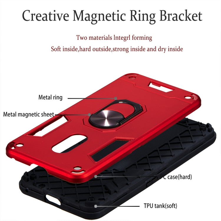 For OPPO K3 & Realme X 2 in 1 Armour Series PC + TPU Protective Case with Ring Holder