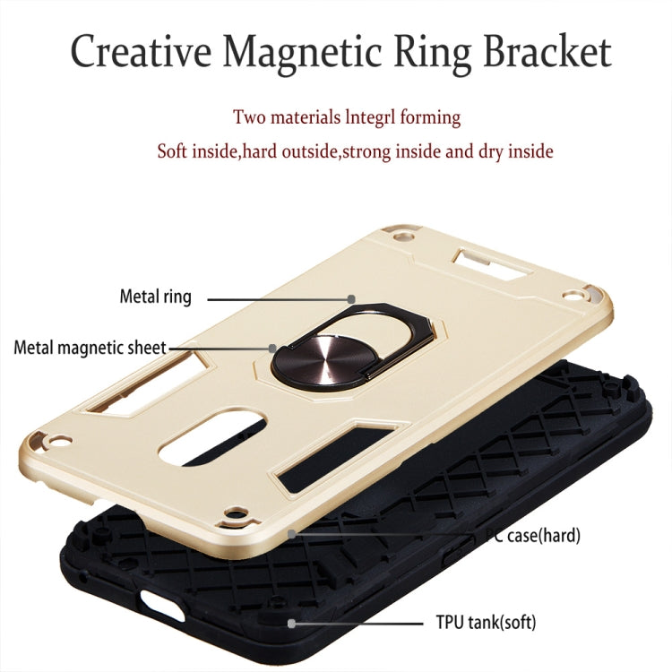 For OPPO K3 & Realme X 2 in 1 Armour Series PC + TPU Protective Case with Ring Holder