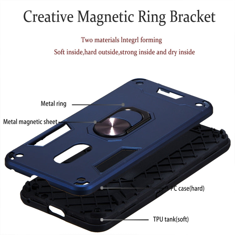 For OPPO K3 & Realme X 2 in 1 Armour Series PC + TPU Protective Case with Ring Holder