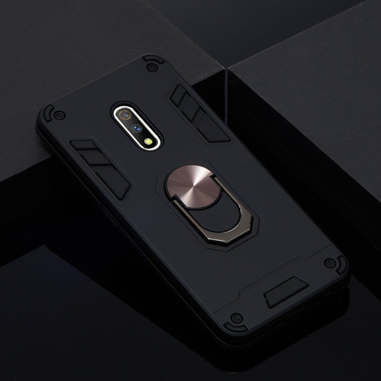 For OPPO K3 & Realme X 2 in 1 Armour Series PC + TPU Protective Case with Ring Holder