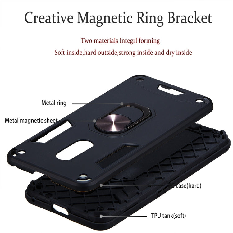 For OPPO K3 & Realme X 2 in 1 Armour Series PC + TPU Protective Case with Ring Holder
