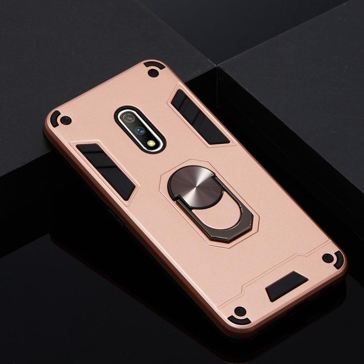For OPPO K3 & Realme X 2 in 1 Armour Series PC + TPU Protective Case with Ring Holder