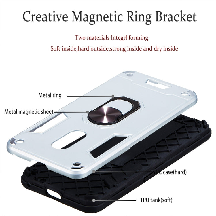 For OPPO K3 & Realme X 2 in 1 Armour Series PC + TPU Protective Case with Ring Holder
