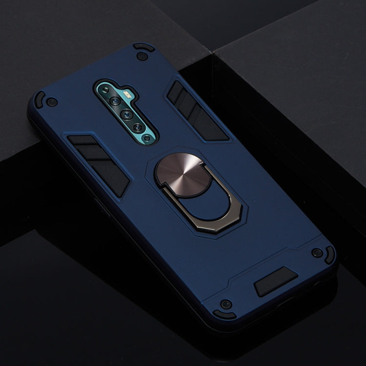 For OPPO Reno2 Z & Reno2 F 2 in 1 Armour Series PC + TPU Protective Case with Ring Holder