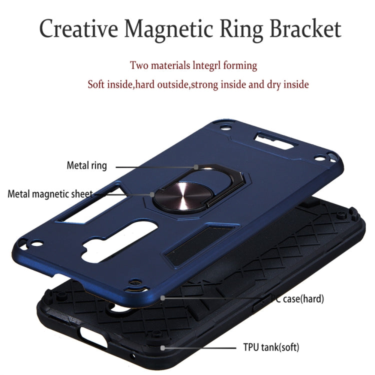 For OPPO Reno2 Z & Reno2 F 2 in 1 Armour Series PC + TPU Protective Case with Ring Holder