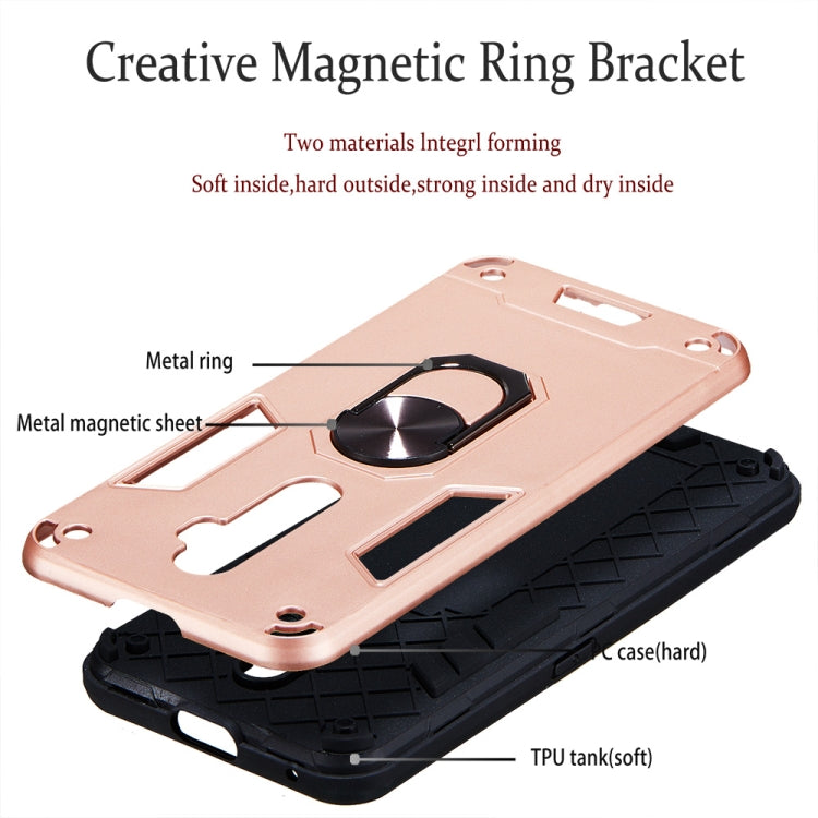 For OPPO Reno2 Z & Reno2 F 2 in 1 Armour Series PC + TPU Protective Case with Ring Holder