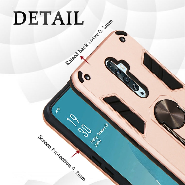 For OPPO Reno2 Z & Reno2 F 2 in 1 Armour Series PC + TPU Protective Case with Ring Holder
