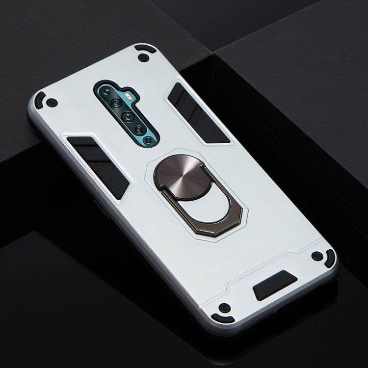 For OPPO Reno2 Z & Reno2 F 2 in 1 Armour Series PC + TPU Protective Case with Ring Holder
