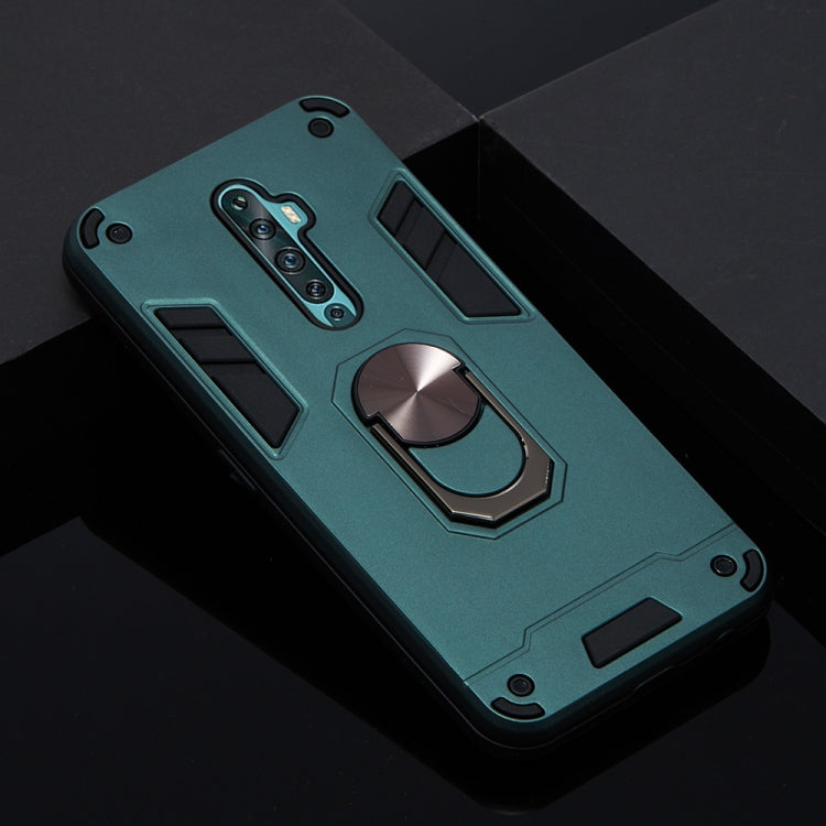 For OPPO Reno2 Z & Reno2 F 2 in 1 Armour Series PC + TPU Protective Case with Ring Holder