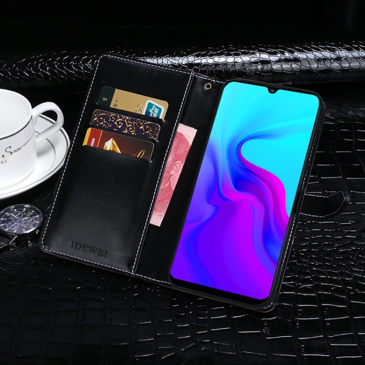 For Blackview A80 idewei Crocodile Texture Horizontal Flip Leather Case with Holder & Card Slots & Wallet