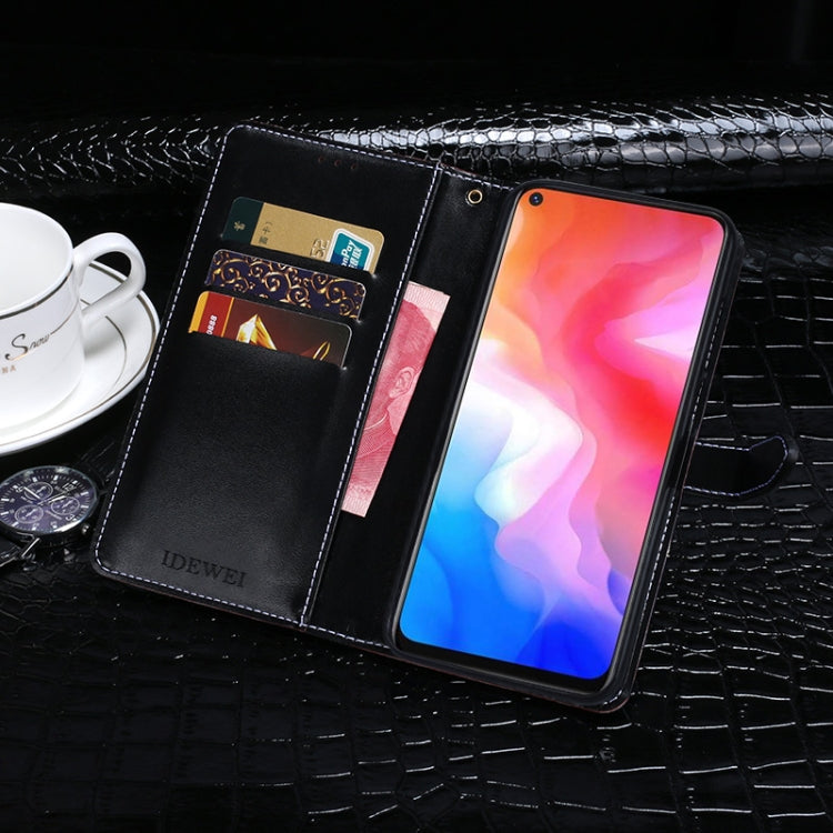 For Vivo Y50 idewei Crocodile Texture Horizontal Flip Leather Case with Holder & Card Slots & Wallet