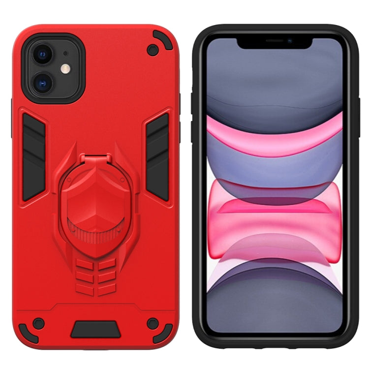 For iPhone 11 2 in 1 Armor Knight Series PC + TPU Protective Case with Invisible Holder