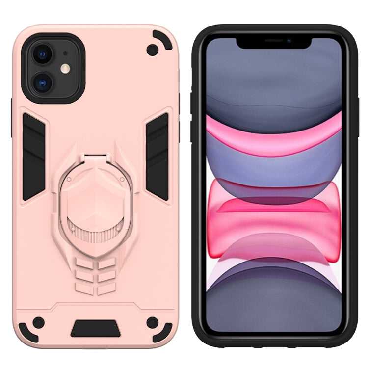 For iPhone 11 2 in 1 Armor Knight Series PC + TPU Protective Case with Invisible Holder
