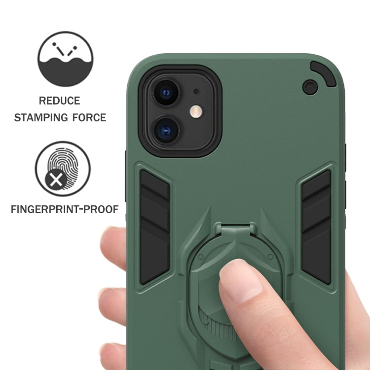 For iPhone 11 2 in 1 Armor Knight Series PC + TPU Protective Case with Invisible Holder