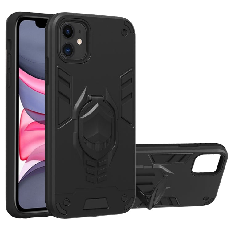 For iPhone 11 Pro 2 in 1 Armor Knight Series PC + TPU Protective Case with Invisible Holder