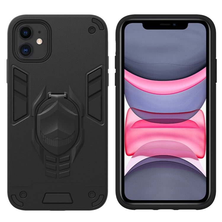 For iPhone 11 Pro Max 2 in 1 Armor Knight Series PC + TPU Protective Case with Invisible Holder