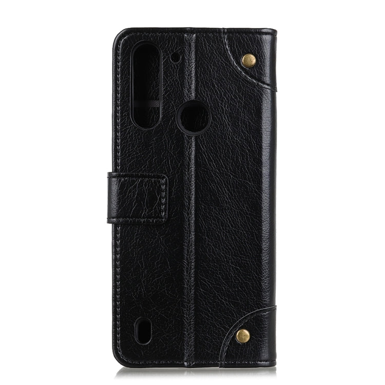 For Motorola Moto One Fusion Copper Buckle Nappa Texture Horizontal Flip Leather Case with Holder & Card Slots & Wallet