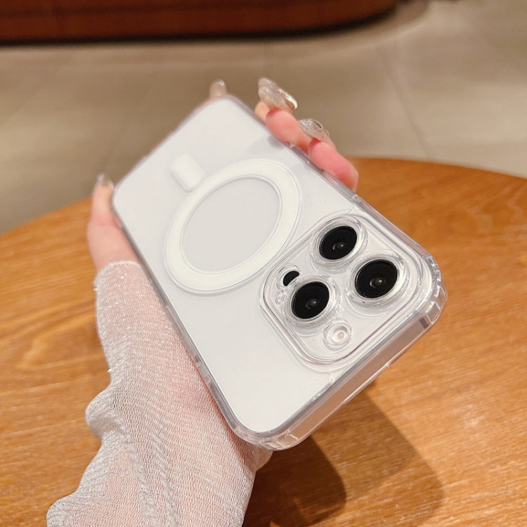 For iPhone 16 Pro Fine Hole MagSafe Magnetic Clear Acrylic TPU Case - Transparent