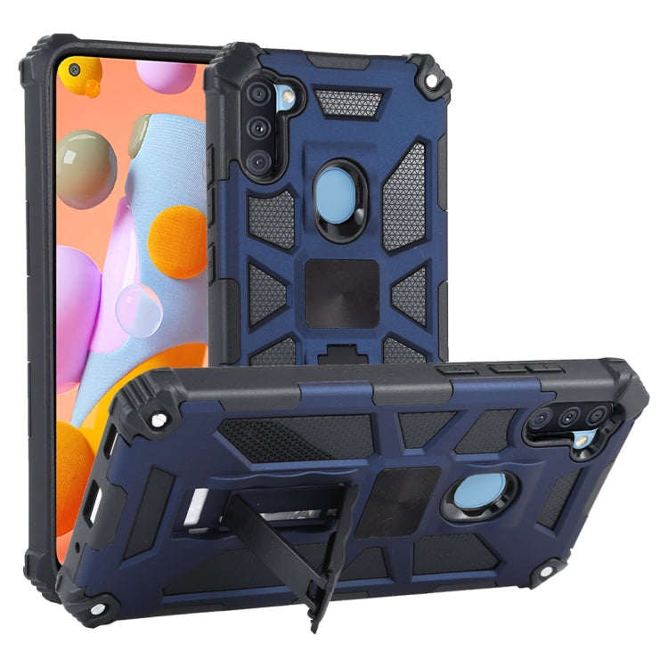 For Samsung Galaxy A11 Shockproof TPU + PC Magnetic Protective Case with Holder