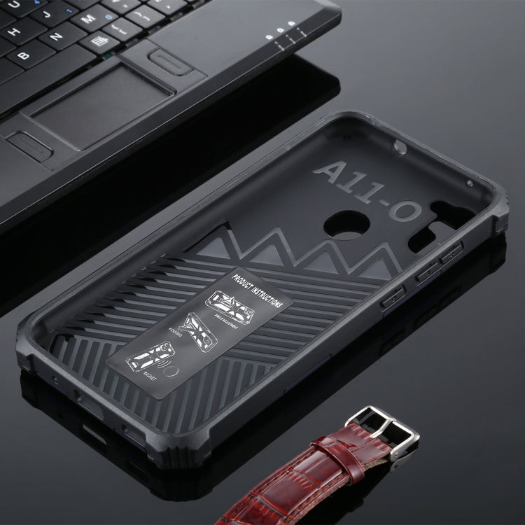 For Samsung Galaxy A11 Shockproof TPU + PC Magnetic Protective Case with Holder