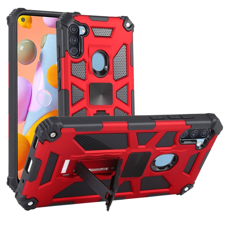 For Samsung Galaxy A11 Shockproof TPU + PC Magnetic Protective Case with Holder