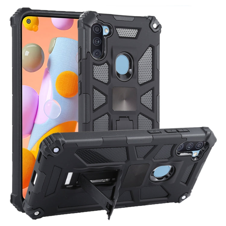For Samsung Galaxy A11 Shockproof TPU + PC Magnetic Protective Case with Holder
