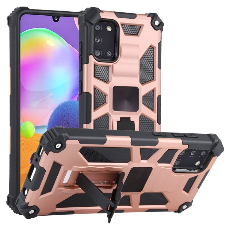 For Samsung Galaxy A31 Shockproof TPU + PC Magnetic Protective Case with Holder