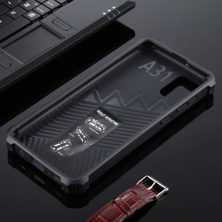 For Samsung Galaxy A31 Shockproof TPU + PC Magnetic Protective Case with Holder