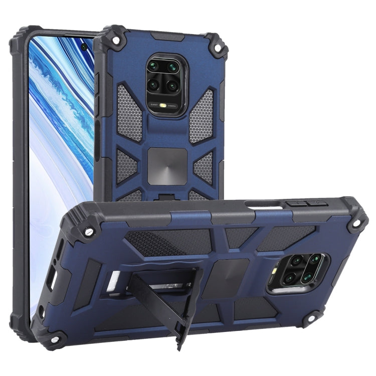 For Xiaomi Redmi Note 9s / Note 9 Pro Shockproof TPU + PC Magnetic Protective Case with Holder