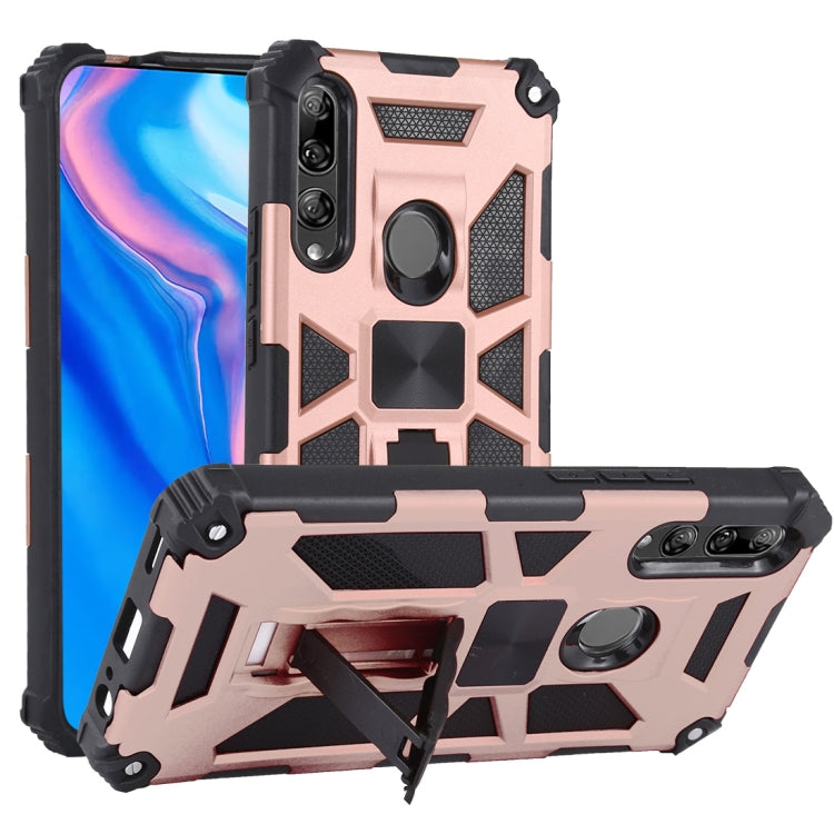 For Huawei Y9 Prime (2019) Shockproof TPU + PC Magnetic Protective Case with Holder