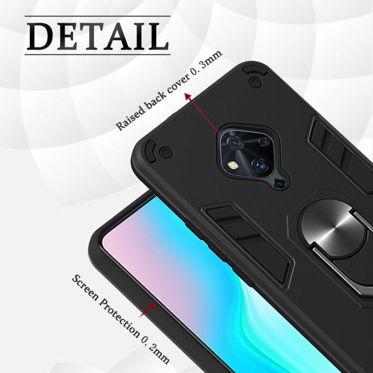For vivo S5 2 in 1 Armour Series PC + TPU Protective Case with Ring Holder